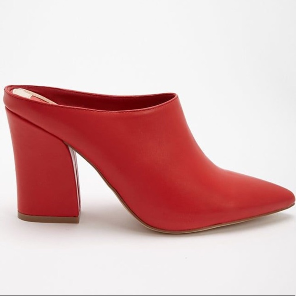 Red Block Heel Booties